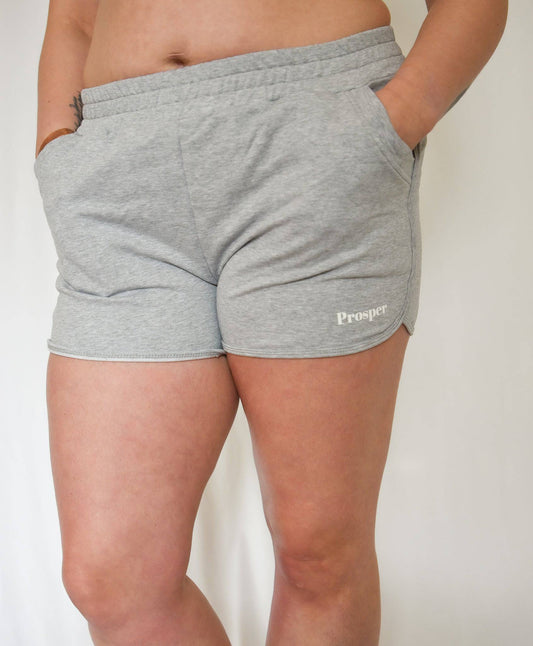 Cotton Dream Shorts in Grey - Comfy fit and lengthen through the thigh for a distraction-free wear