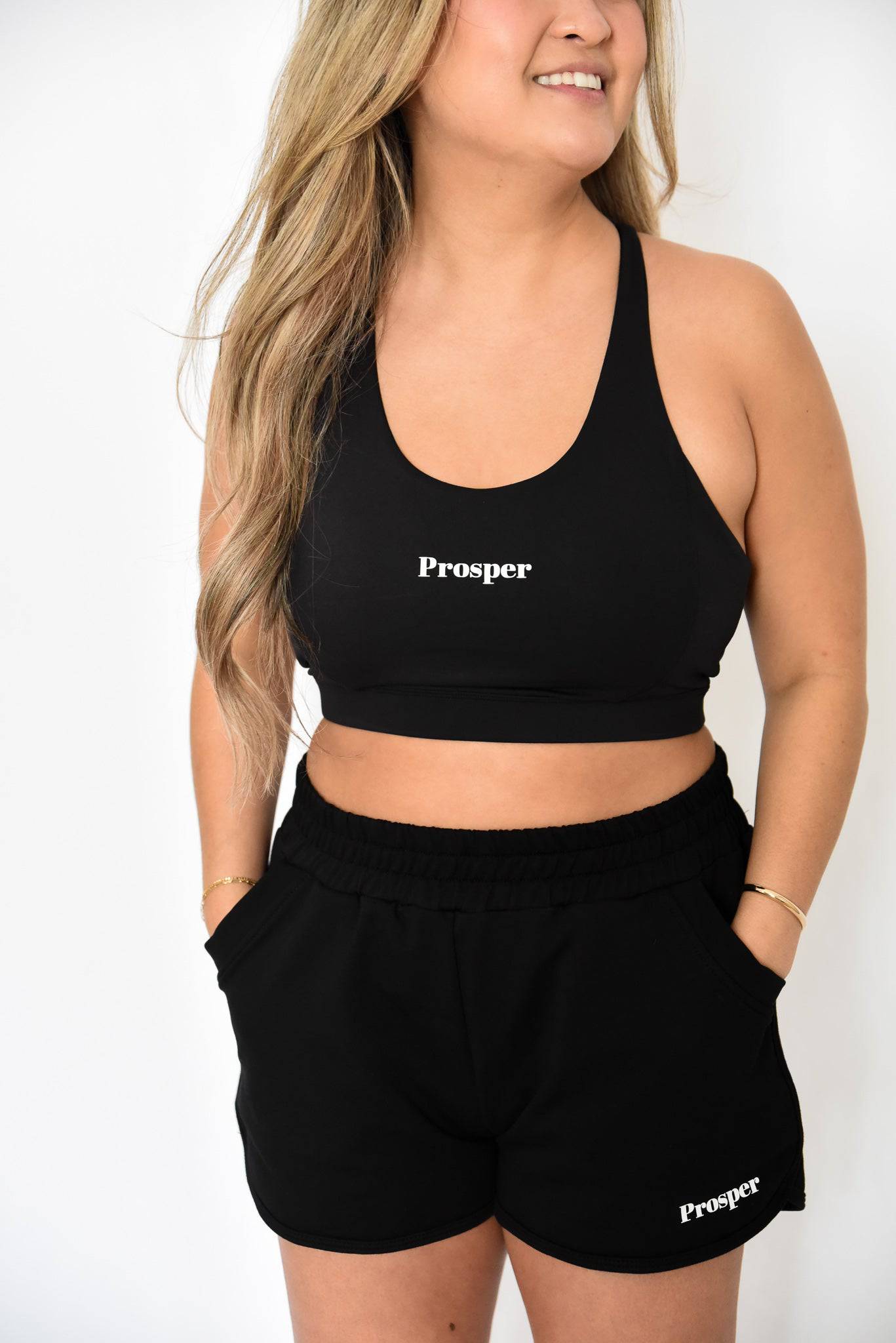 Cotton Dream Shorts in black from front view sitting at waist in comfy post